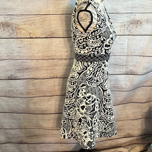 Anthropologie Ett:Twa Valery Dress Jacquard Sleeveless Square Neck Size XS - Picture 5 of 10